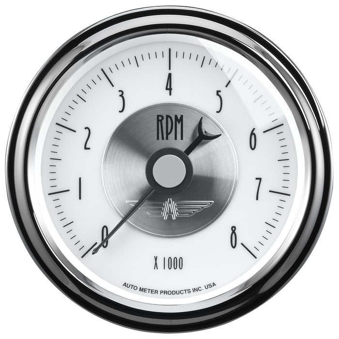 AutoMeter 2098 GAUGE; TACHOMETER; 3 3/8in.; 8K RPM; IN-DASH; PRESTIGE PEARL - Truck Part Superstore