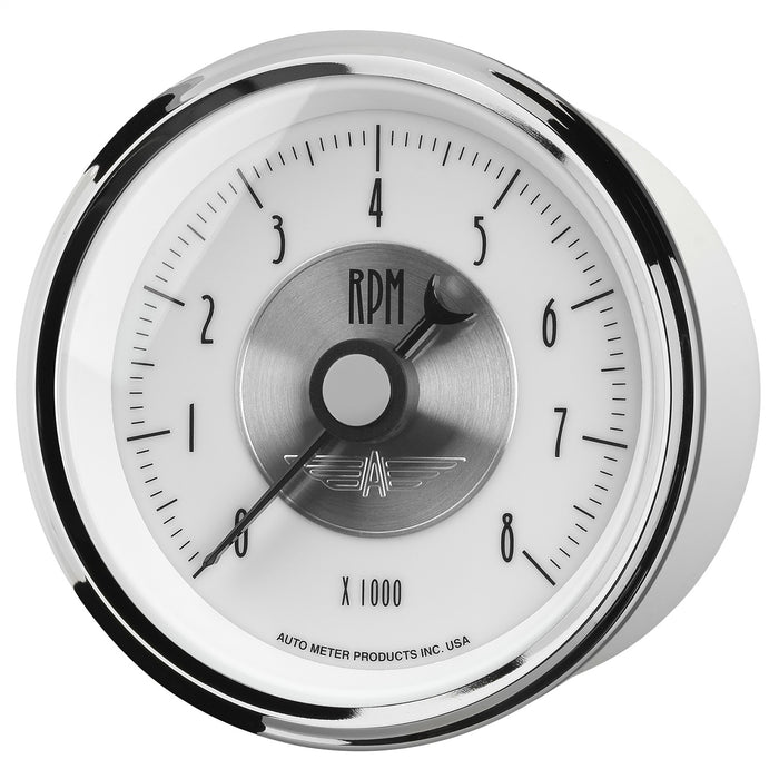 AutoMeter 2098 GAUGE; TACHOMETER; 3 3/8in.; 8K RPM; IN-DASH; PRESTIGE PEARL - Truck Part Superstore