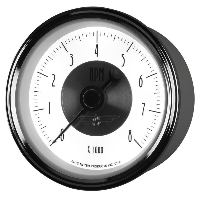 AutoMeter 2098 GAUGE; TACHOMETER; 3 3/8in.; 8K RPM; IN-DASH; PRESTIGE PEARL - Truck Part Superstore
