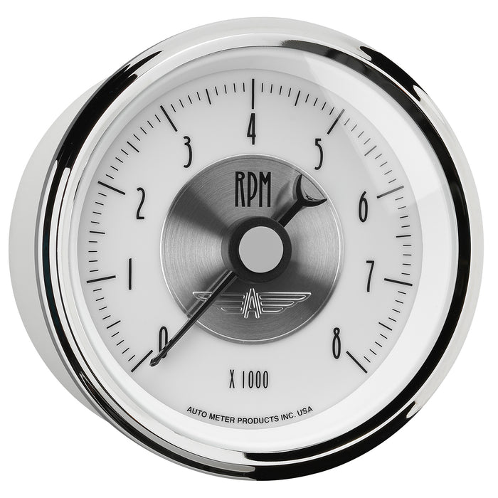 AutoMeter 2098 GAUGE; TACHOMETER; 3 3/8in.; 8K RPM; IN-DASH; PRESTIGE PEARL - Truck Part Superstore