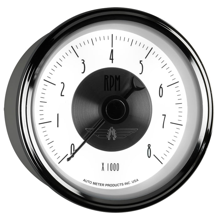 AutoMeter 2098 GAUGE; TACHOMETER; 3 3/8in.; 8K RPM; IN-DASH; PRESTIGE PEARL - Truck Part Superstore