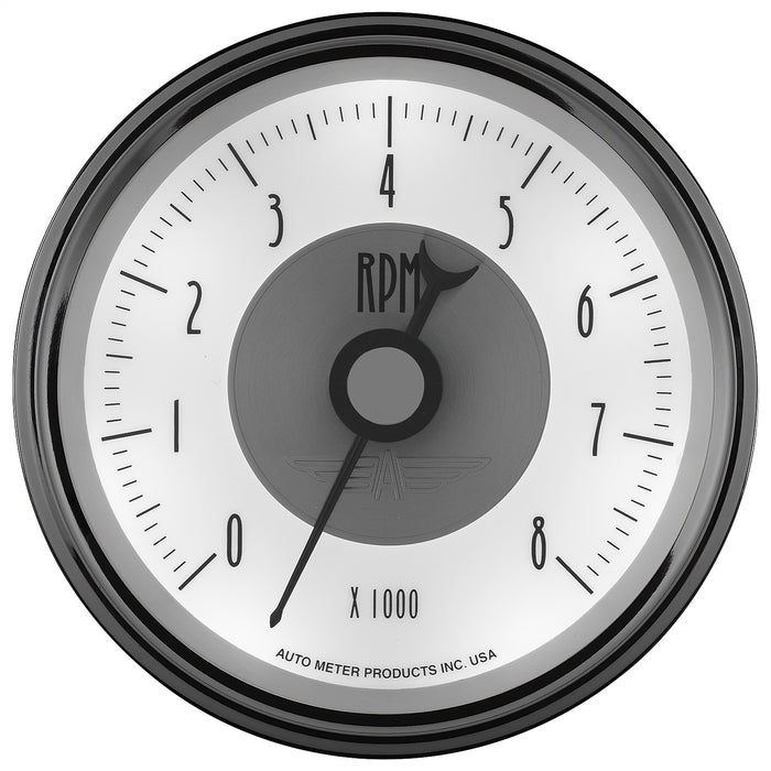 AutoMeter 2098 GAUGE; TACHOMETER; 3 3/8in.; 8K RPM; IN-DASH; PRESTIGE PEARL - Truck Part Superstore