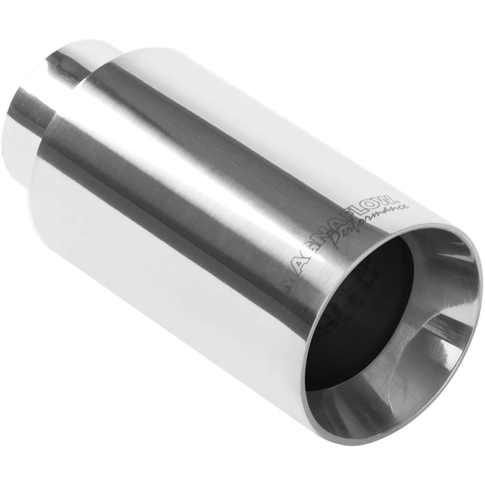 MagnaFlow Exhaust Products 35122 Single Exhaust Tip-2.25in. Inlet/3in. Outlet - Truck Part Superstore