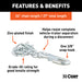 CURT 80312 27in. Safety Chain with 1 Snap Hook (2;000 lbs; Clear Zinc) - Truck Part Superstore