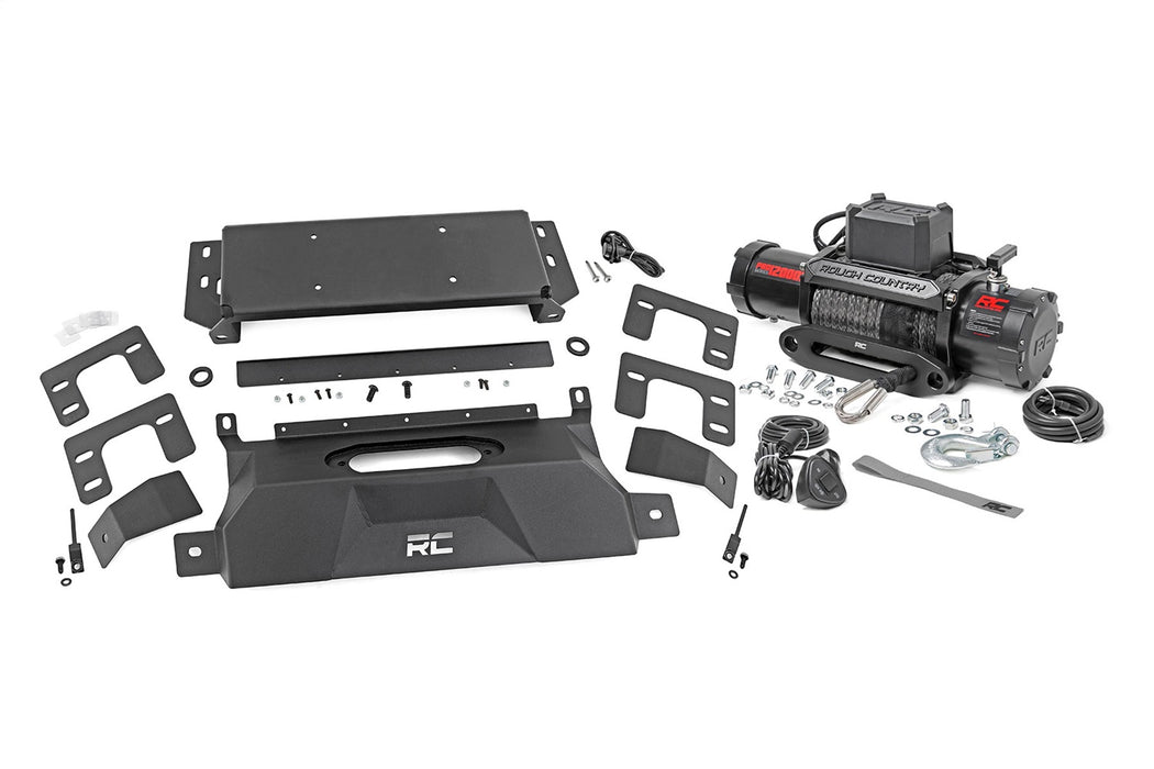 Rough Country 51059 Hidden Winch Mount with 12000S Winch 21-22 Ford Bronco 4WD Rough Country - Truck Part Superstore