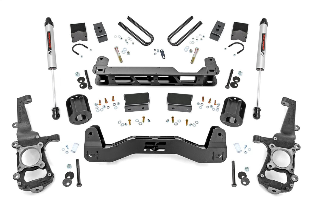 Rough Country 40870 4 Inch Lift Kit with V2 Shocks 21-22 Ford F-150 2WD Rough Country - Truck Part Superstore