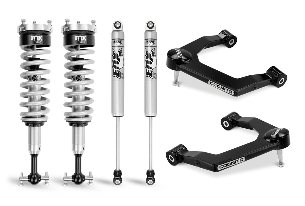 Cognito Motorsports Truck 210-P0875 Cognito 3-Inch Performance Uniball Leveling Kit With Fox PS Coilover 2.0 IFP Shocks for 19-22 Silverado/Sierra 1500 2WD/4WD - Truck Part Superstore