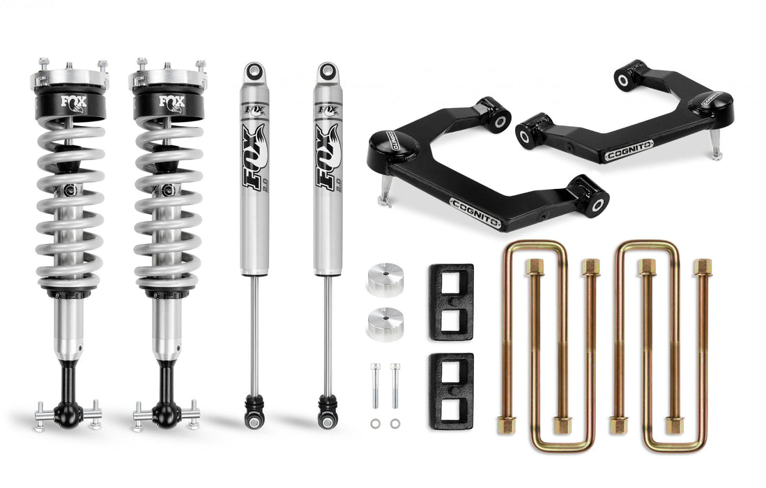 Cognito Motorsports Truck 210-P0879 Cognito 3-Inch Performance Ball Joint Leveling Lift Kit With Fox PS Coilover 2.0 IFP Shocks for 19-22 Silverado/Sierra 1500 2WD/4WD - Truck Part Superstore