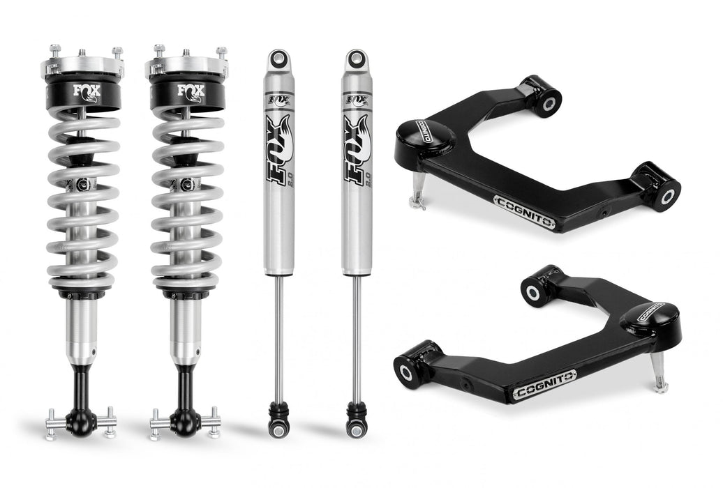 Cognito Motorsports Truck 210-P0886 Cognito 1-Inch Performance Uniball Leveling Kit With Fox PS Coilover 2.0 IFP Shocks for 19-22 Silverado Trail Boss/Sierra AT4 1500 4WD - Truck Part Superstore