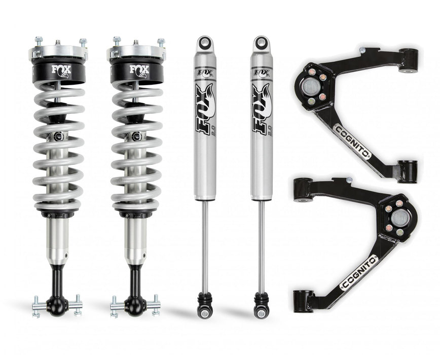 Cognito Motorsports Truck 210-P0957 Cognito 3-Inch Performance Leveling Kit With Fox 2.0 IFP Shocks for 07-18 Silverado/Sierra 1500 2WD/4WD With OEM Cast Steel Control Arms - Truck Part Superstore