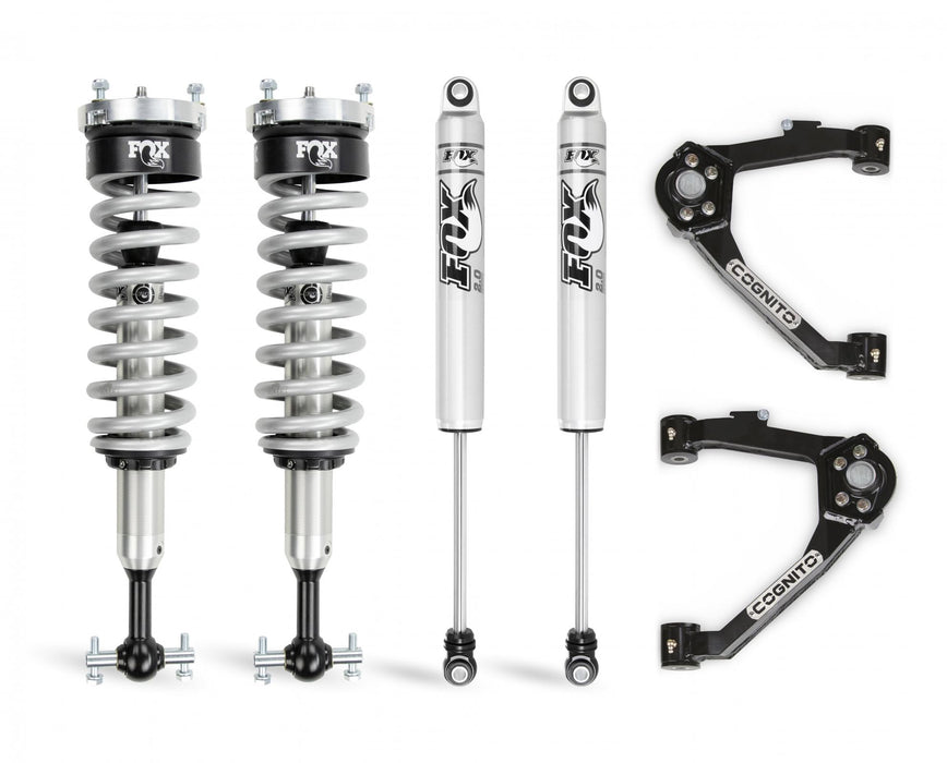 Cognito Motorsports Truck 210-P0962 Cognito 3-Inch Performance Leveling Kit With Fox 2.0 IFP Shocks for 14-18 Silverado/Sierra 1500 2WD/4WD With OEM Stamped Steel/Cast Aluminum Control Arms - Truck Part Superstore