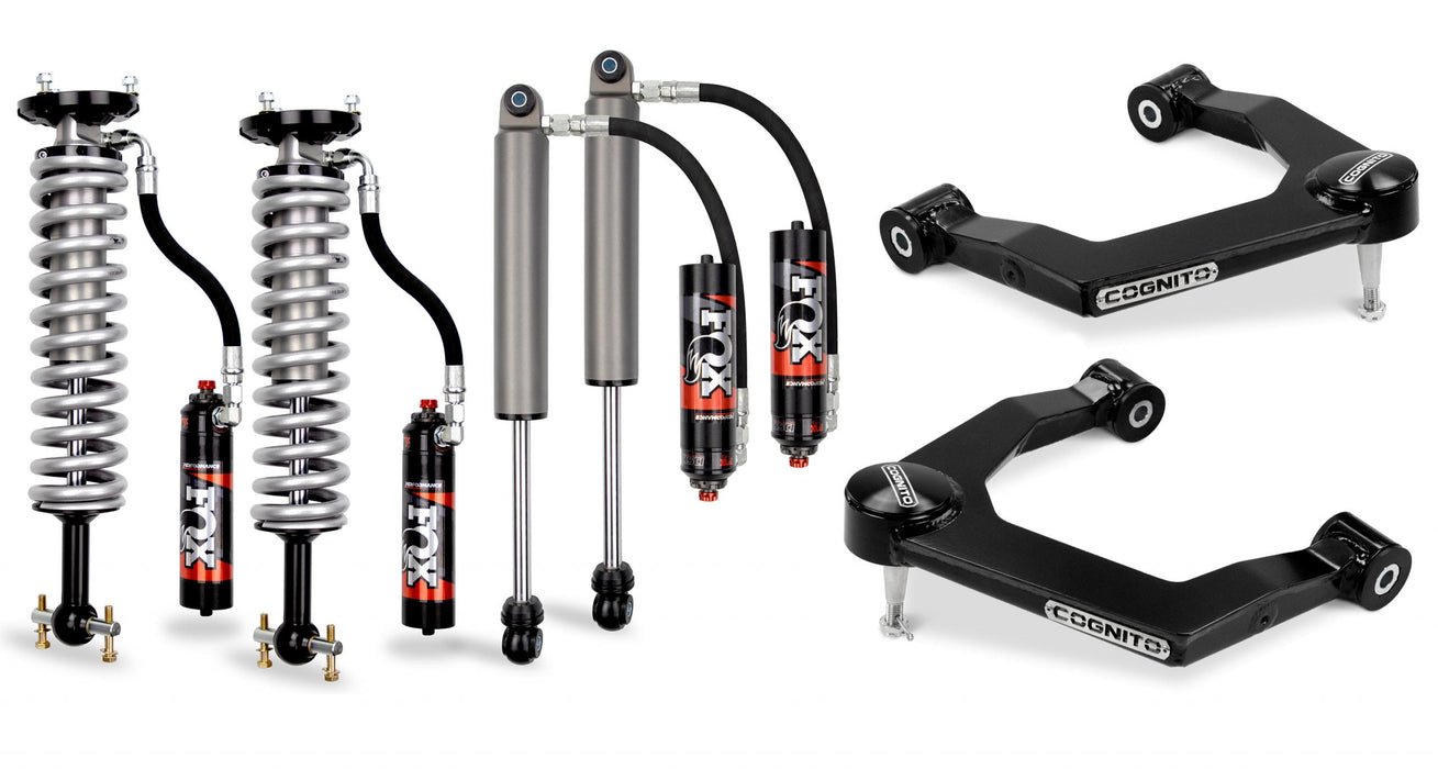Cognito Motorsports Truck 210-P1006 Cognito 3-Inch Elite Leveling Kit with Fox Elite 2.5 Reservoir Shocks for 19-22 Silverado/Sierra 1500 2WD/4WD - Truck Part Superstore