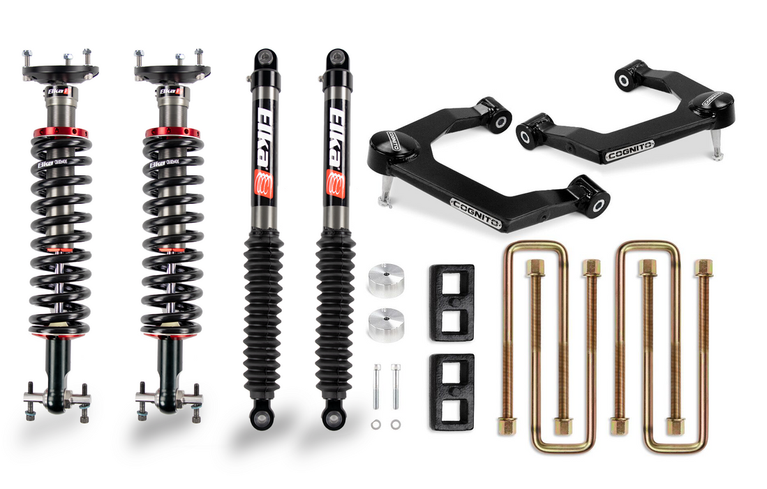 Cognito Motorsports Truck 210-P1137 Cognito 3-Inch Performance Ball Joint Leveling Lift Kit With Elka 2.0 IFP Shocks for 19-21 Silverado/Sierra 1500 2WD/4WD - Truck Part Superstore
