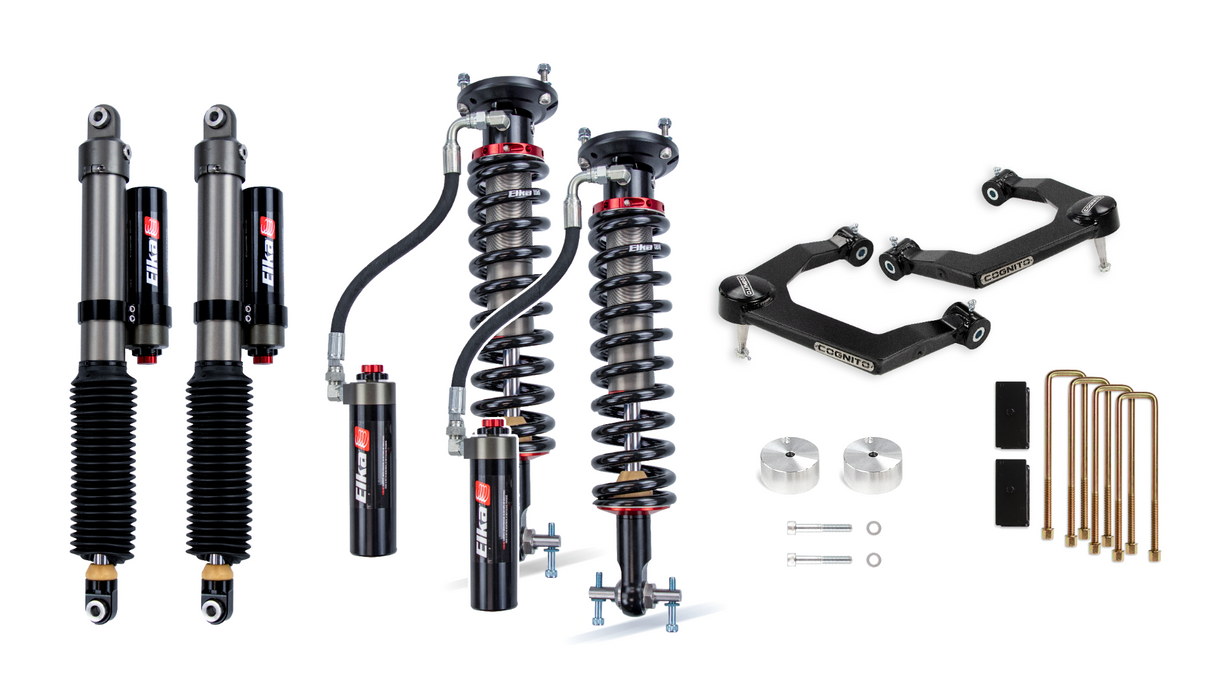 Cognito Motorsports Truck 210-P1138 Cognito 3-Inch Elite Leveling Lift Kit With Elka 2.5 Shocks For 19-22 Silverado/ Sierra 1500 2WD/4WD - Truck Part Superstore