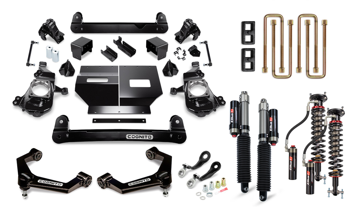 Cognito Motorsports Truck 210-P1151 Cognito 4-Inch Elite Lift Kit with Elka 2.5 reservoir shocks for 20-22 Silverado/Sierra 2500/3500 2WD/4WD - Truck Part Superstore