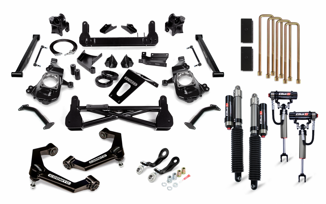Cognito Motorsports Truck 210-P1183 Cognito 7-Inch Premier Lift Kit with Elka 2.5 Reservoir Shocks For 20-22 Silverado/Sierra 2500/3500 2WD/4WD - Truck Part Superstore