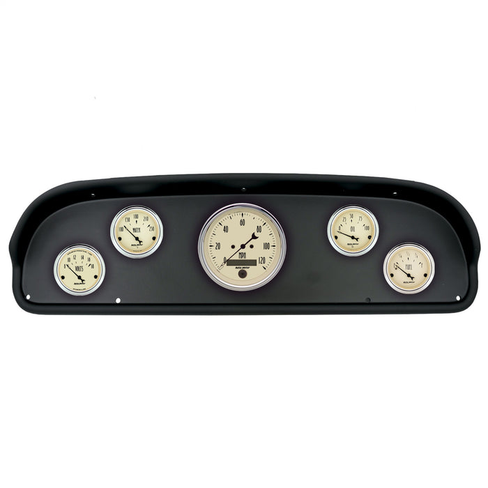 AutoMeter 2100-02 DIRECT FIT DASH KIT; (3 3/8in. X1; 2 1/16in. X4); FORD F100 57-60; ANTIQUE BEIGE - Truck Part Superstore
