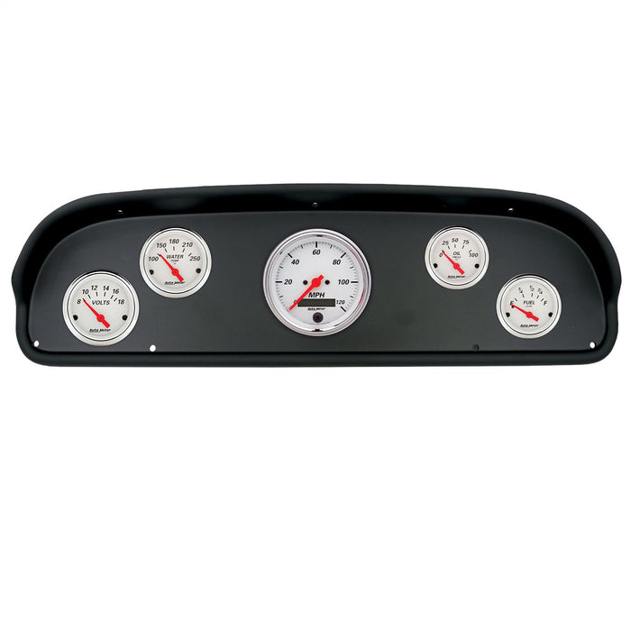 AutoMeter 2100-03 DIRECT FIT DASH KIT; (3 3/8in. X1; 2 1/16in. X4); FORD F100 57-60; ARCTIC WHITE - Truck Part Superstore