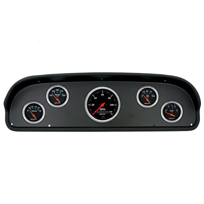 AutoMeter 2100-06 DIRECT FIT DASH KIT; (3 3/8in. X1; 2 1/16in. X4); FORD F100 57-60; DESIGNER BLAC - Truck Part Superstore