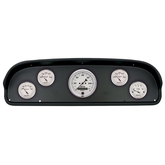 AutoMeter 2100-08 DIRECT FIT DASH KIT; (3 3/8in. X1; 2 1/16in. X4); FORD F100 57-60; OLD-TYME WHIT - Truck Part Superstore