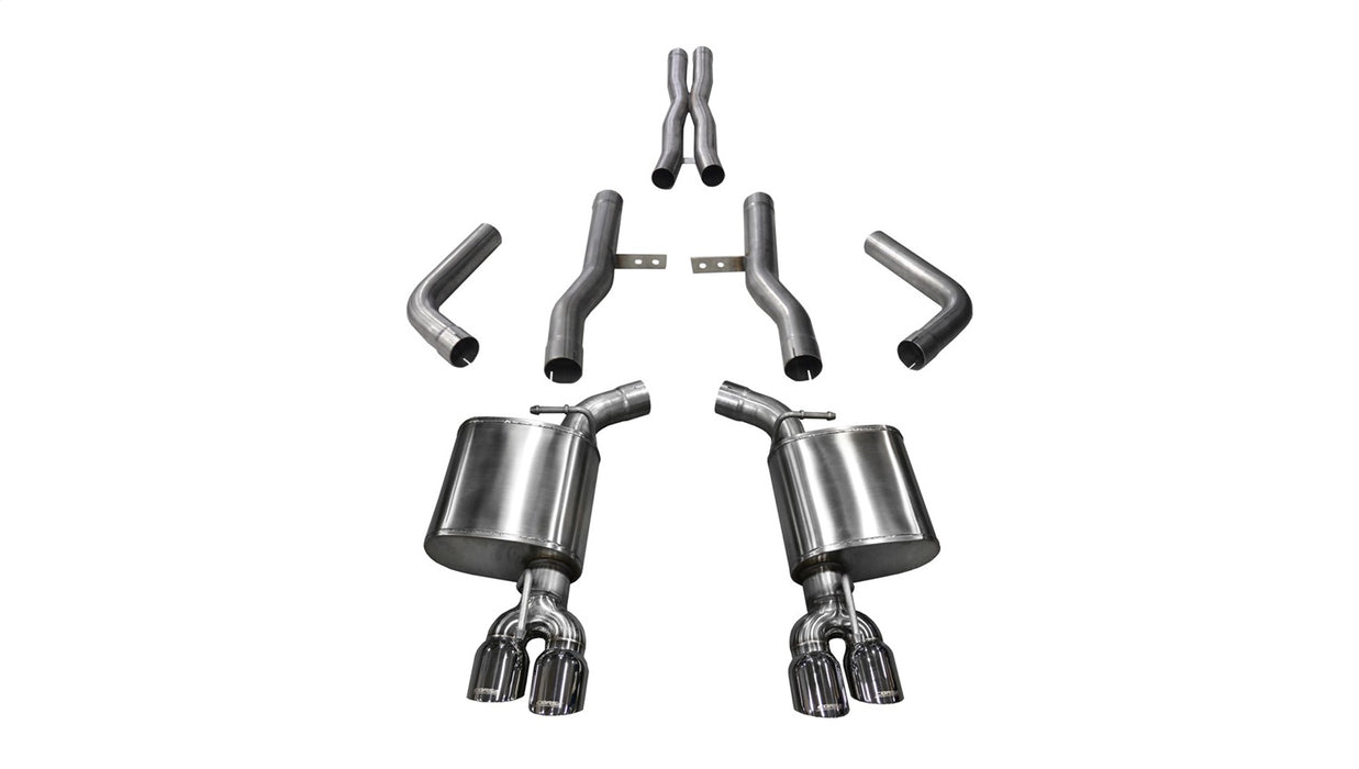 Corsa Performance 21006 Challenger Cat Back Exhaust 17-18 Dodge Challenger 5.7L V8 3.5 Inch Polished Tip Extreme Sound Corsa Performance - Truck Part Superstore