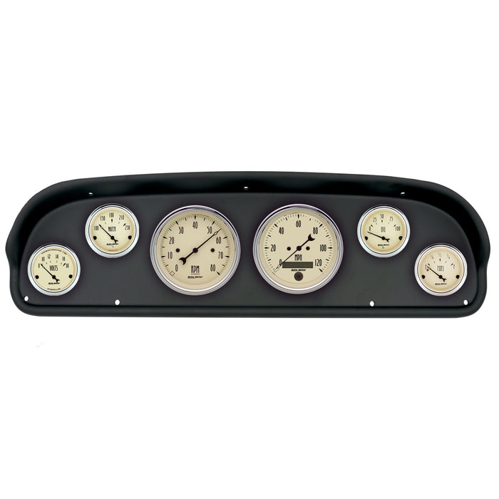 AutoMeter 2101-02 DIRECT FIT DASH KIT; (3 3/8in. X2; 2 1/16in. X4); FORD F100 57-60; ANTIQUE BEIGE - Truck Part Superstore