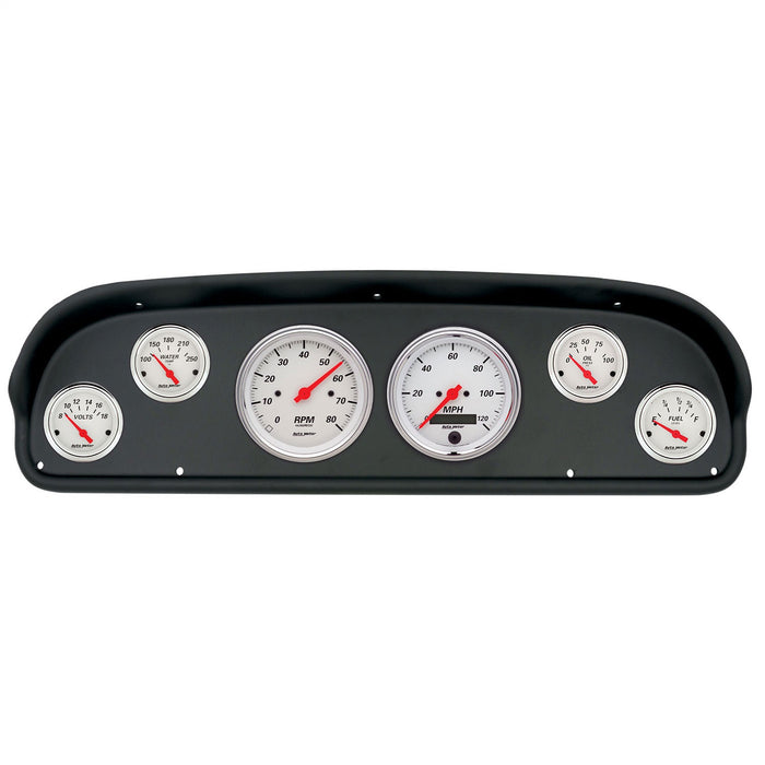 AutoMeter 2101-03 DIRECT FIT DASH KIT; (3 3/8in. X2; 2 1/16in. X4); FORD F100 57-60; ARCTIC WHITE - Truck Part Superstore
