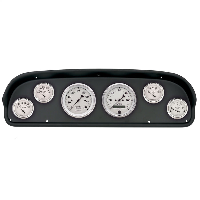 AutoMeter 2101-08 DIRECT FIT DASH KIT; (3 3/8in. X2; 2 1/16in. X4); FORD F100 57-60; OLD-TYME WHIT - Truck Part Superstore