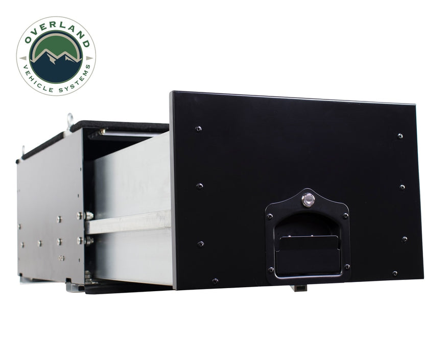 Overland Vehicle Systems 21010301 Cargo Box With Slide Out Drawer Size Black Powder Coat Universal Overland Vehicle Systems - Truck Part Superstore