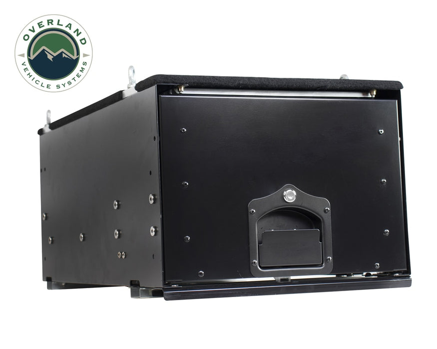 Overland Vehicle Systems 21010301 Cargo Box With Slide Out Drawer Size Black Powder Coat Universal Overland Vehicle Systems - Truck Part Superstore
