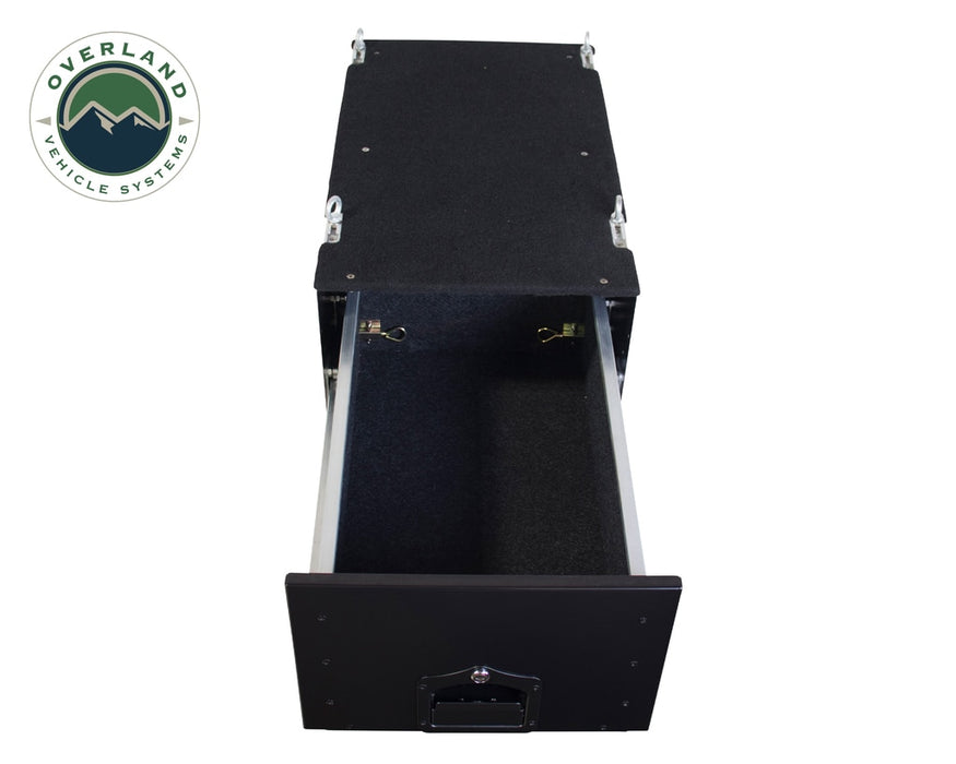 Overland Vehicle Systems 21010301 Cargo Box With Slide Out Drawer Size Black Powder Coat Universal Overland Vehicle Systems - Truck Part Superstore