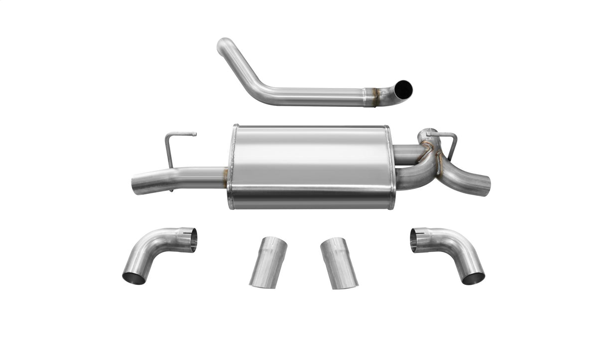 Corsa Performance 21013 Jeep JL Axle Back Exhaust 2.5 Inch Dual Rear Exit W/Turn Down Outlets 18 Wrangler JL Sport Polished db By Corsa - Truck Part Superstore