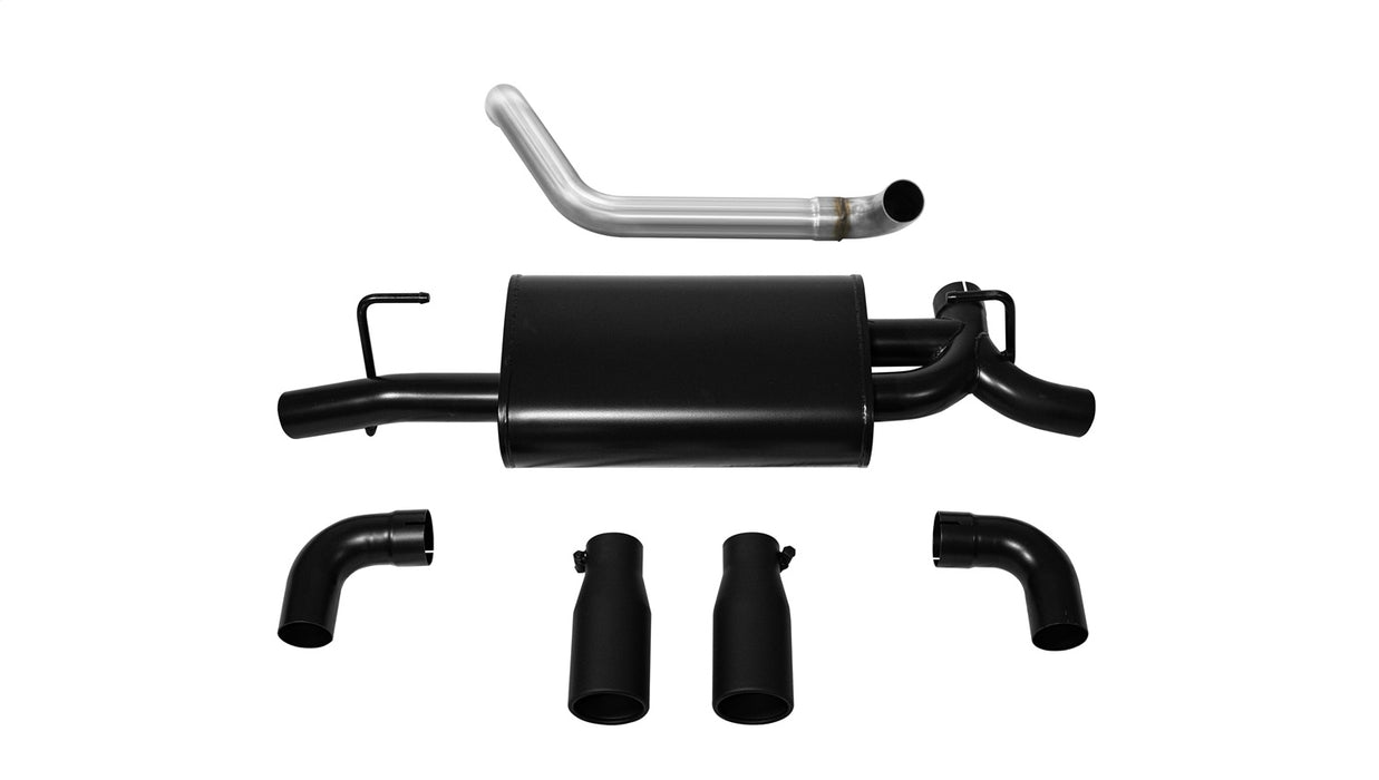 Corsa Performance 21014BLK Jeep JL Axle Back Exhaust 2.5 Inch Dual Rear Exit W/Rolled 3.5 Inch Tips 18 Wrangler JL Sport Black db By Corsa - Truck Part Superstore
