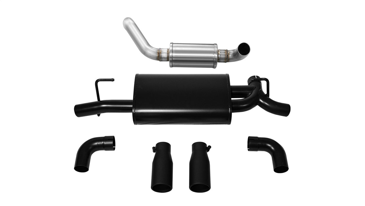 Corsa Performance 21016BLK Jeep JL Axle Back Exhaust 2.5 Inch Dual Rear Exit W/Rolled 3.5 Inch Tips 18 Wrangler JL Touring Black db By Corsa - Truck Part Superstore