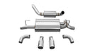 Corsa Performance 21016 Jeep JL Axle Back Exhaust 2.5 Inch Dual Rear Exit W/Rolled 3.5 Inch Tips 18 Wrangler JL Touring Polished db By Corsa - Truck Part Superstore