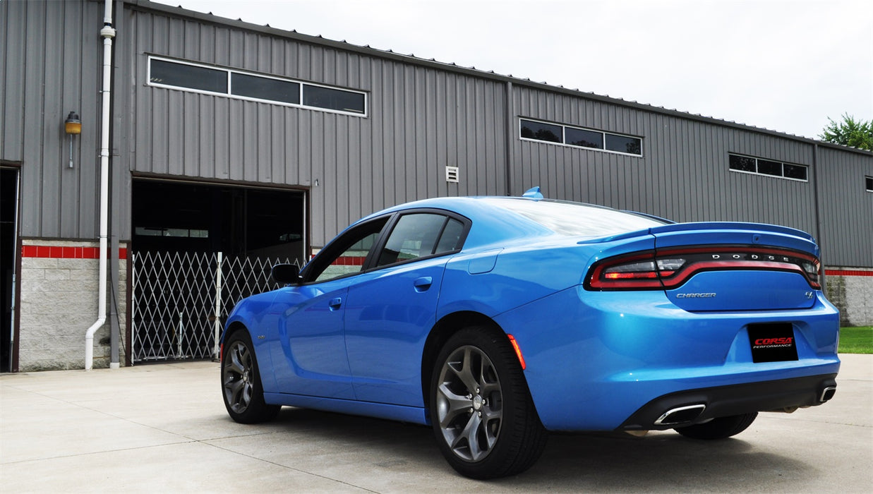 Corsa Performance 21018 Charger/300 Cat Back Exhaust 17-18 Dodge Charger/Chrysler 300 5.7L V8 4.5 Inch Polished Tip Extreme Sound Corsa Performance - Truck Part Superstore