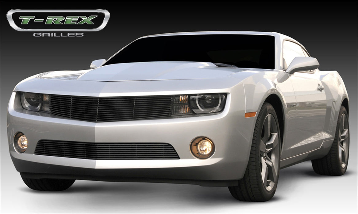T-Rex Grilles 21027B Billet Series Grille; Horizontal; Aluminum; Black; 1 Pc; Overlay; - Truck Part Superstore