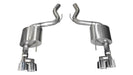 Corsa Performance 21039 Mustang Axle-Back Exhaust System 18-19 Ford Mustang GT 5.0L V8 Polished 3.0 Inch W/Twin 4.0 Inch Tips Sport Sound Level - Truck Part Superstore