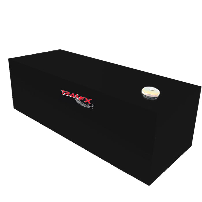 TrailFX 210403S 37 Gal Cap Rectangular 47.75x10.5x19 Matte Black Steel W/Lockable Cap - Truck Part Superstore