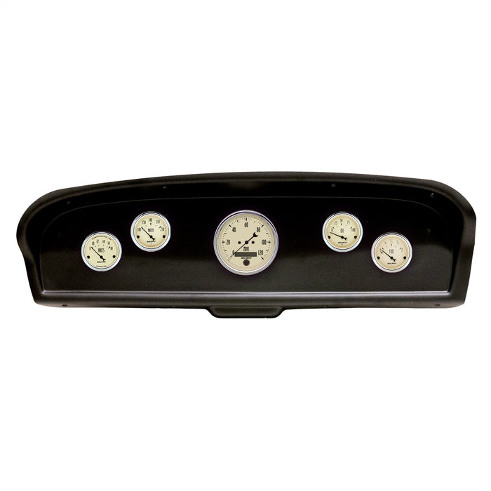 AutoMeter 2105-02 DIRECT FIT DASH KIT; (3 3/8in. X1; 2 1/16in. X4); FORD TRUCK 61-66; ANTIQUE BEIG - Truck Part Superstore