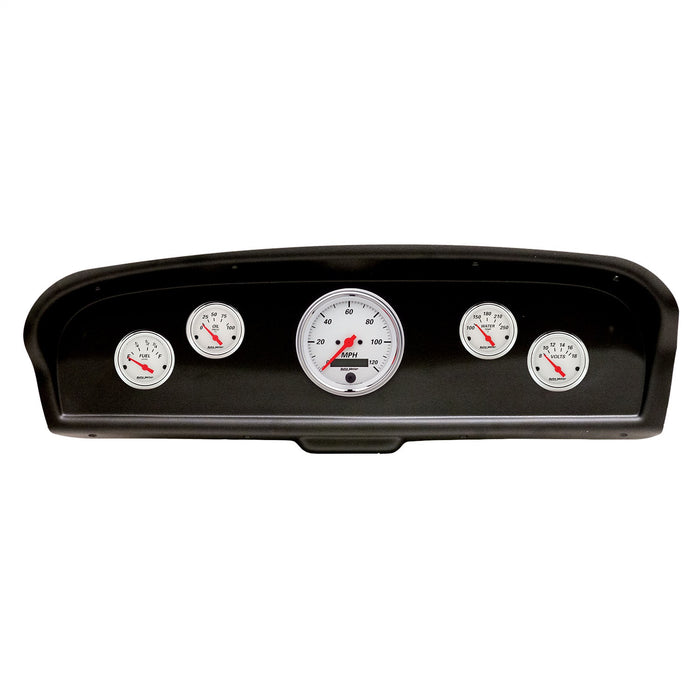 AutoMeter 2105-03 DIRECT FIT DASH KIT; (3 3/8in. X1; 2 1/16in. X4); FORD TRUCK 61-66; ARCTIC WHITE - Truck Part Superstore