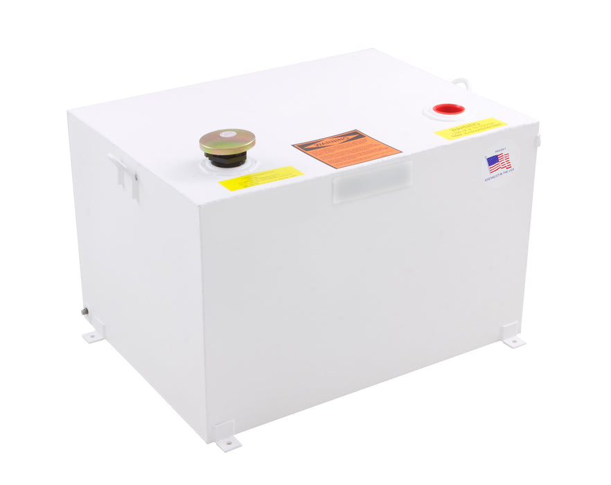 TrailFX 210551S 55 Gal Cap Rectangular 30x22.5x19.25 Gloss White Steel W/Lockable Cap - Truck Part Superstore
