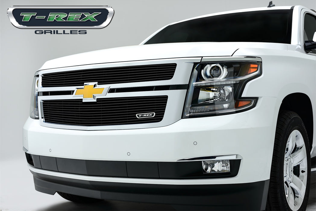 T-Rex Grilles 21055B Billet Series Grille; Horizontal; Aluminum; Black; 2 Pc; Overlay; - Truck Part Superstore