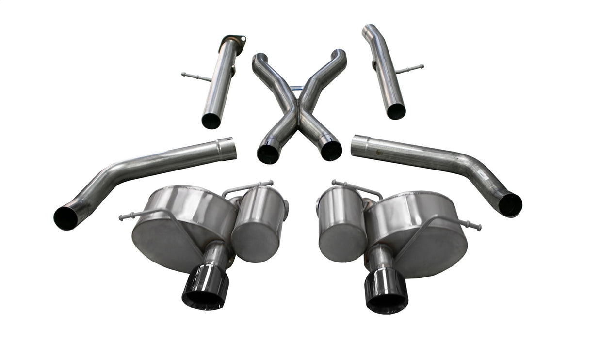 Corsa Performance 21058BLK Grand Cherokee Cat Back Exhaust 2.75 Inch For 12-20 Jeep Grand Cherokee Rear Exit with Twin 4.5 Inch Black PVD Pro-Series Tips - Truck Part Superstore