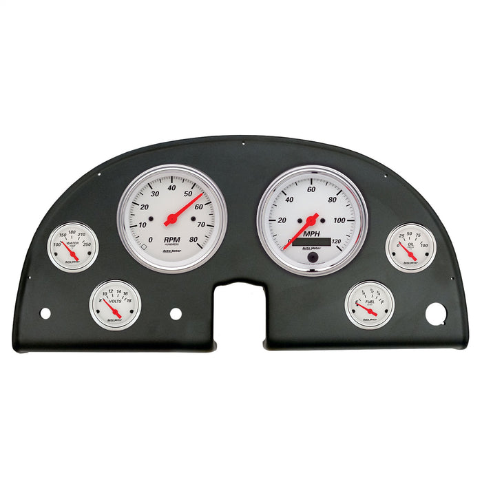 AutoMeter 2106-03 DIRECT FIT DASH KIT; (5in. X2; 2 1/16in. X4); CHEVROLET CORVETTE 63-67; ARCTIC W - Truck Part Superstore