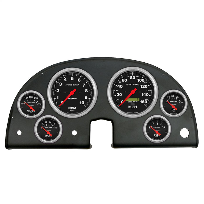 AutoMeter 2106-11 DIRECT FIT DASH KIT; (5in. X2; 2 1/16in. X4); CHEVROLET CORVETTE 63-67; SPORT-CO - Truck Part Superstore
