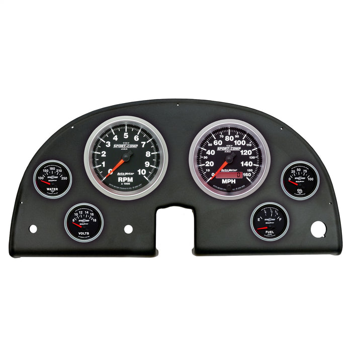 AutoMeter 2106-12 DIRECT FIT DASH KIT; (5in. X2; 2 1/16in. X4); CHEVROLET CORVETTE 63-67; SPORT-CO - Truck Part Superstore