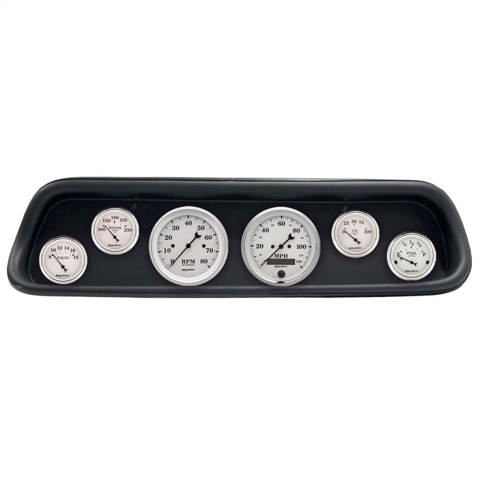 AutoMeter 2107-08 DIRECT FIT DASH KIT; (3 3/8in. X2; 2 1/16in. X4); FORD MUSTANG 64-65; OLD-TYME W - Truck Part Superstore