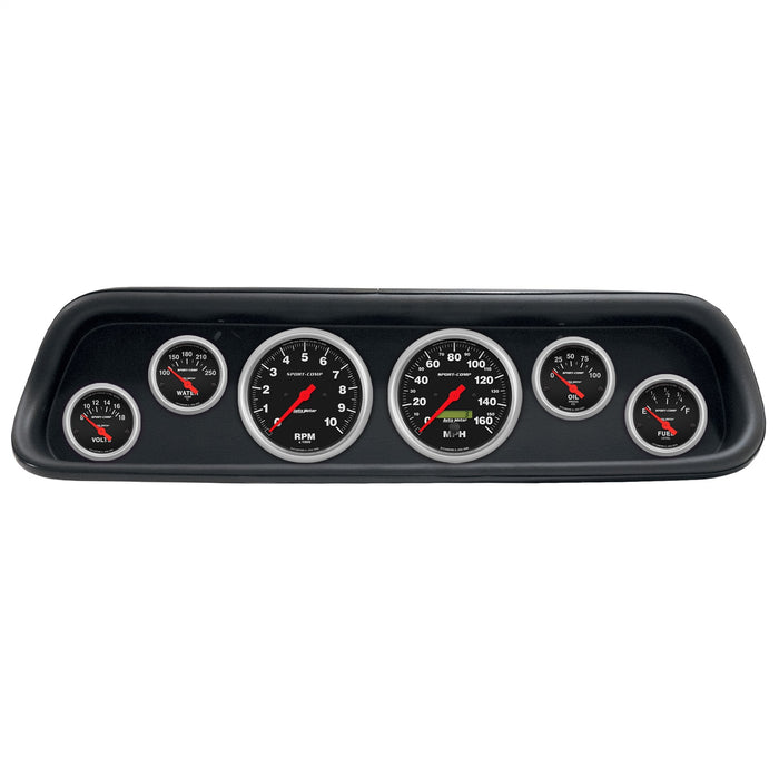 AutoMeter 2107-11 DIRECT FIT DASH KIT; (3 3/8in. X2; 2 1/16in. X4); FORD MUSTANG 64-65; SPORT-COMP - Truck Part Superstore