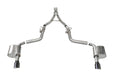 Corsa Performance 21072BLK 2.75in. Valved Cat-Back Dual Rear Exit with Single 4.5in. Black PVD Tips - Truck Part Superstore